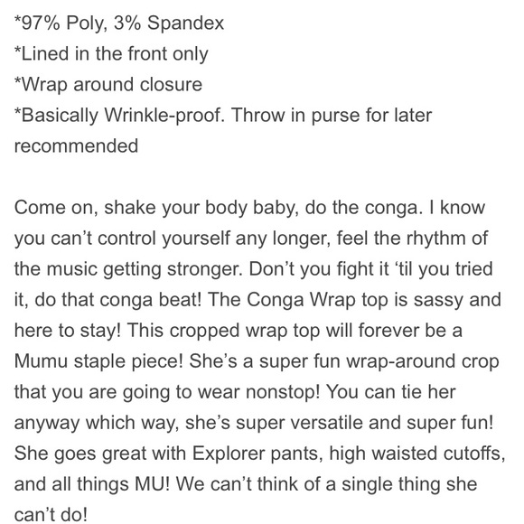NWT Show Me The Mumu Conga Wrap Top - Picture 2 of 3